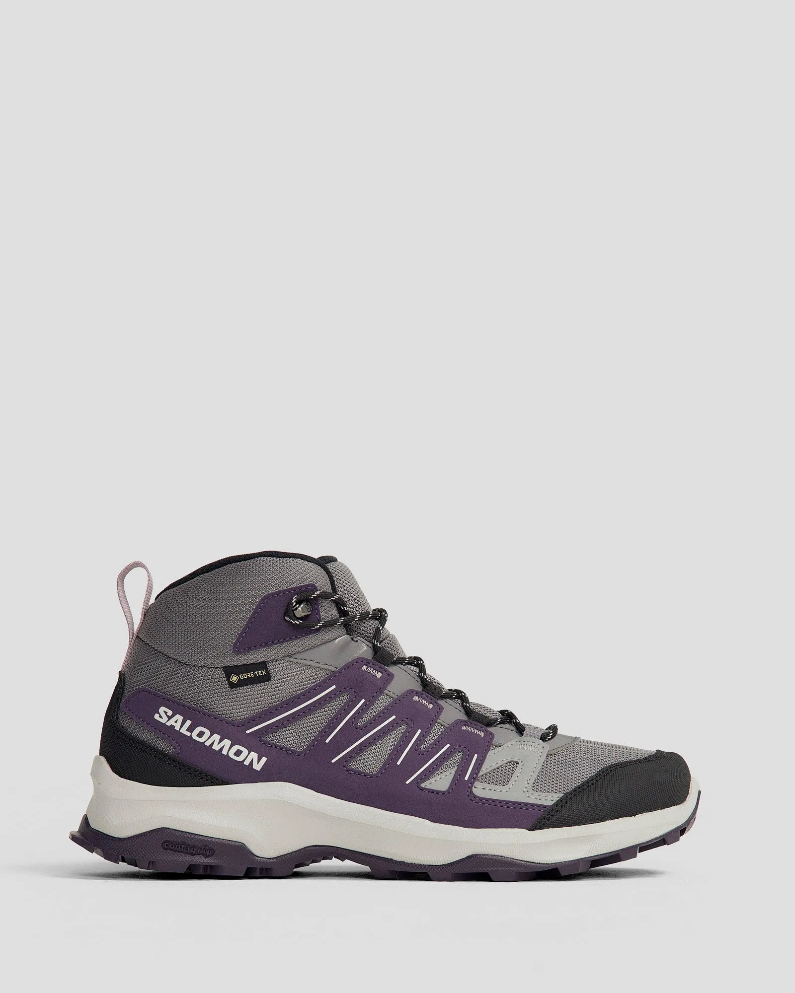 Women's Salomon Grivola Mid Waterproof Hiking Boots - Qush/Night/Quail