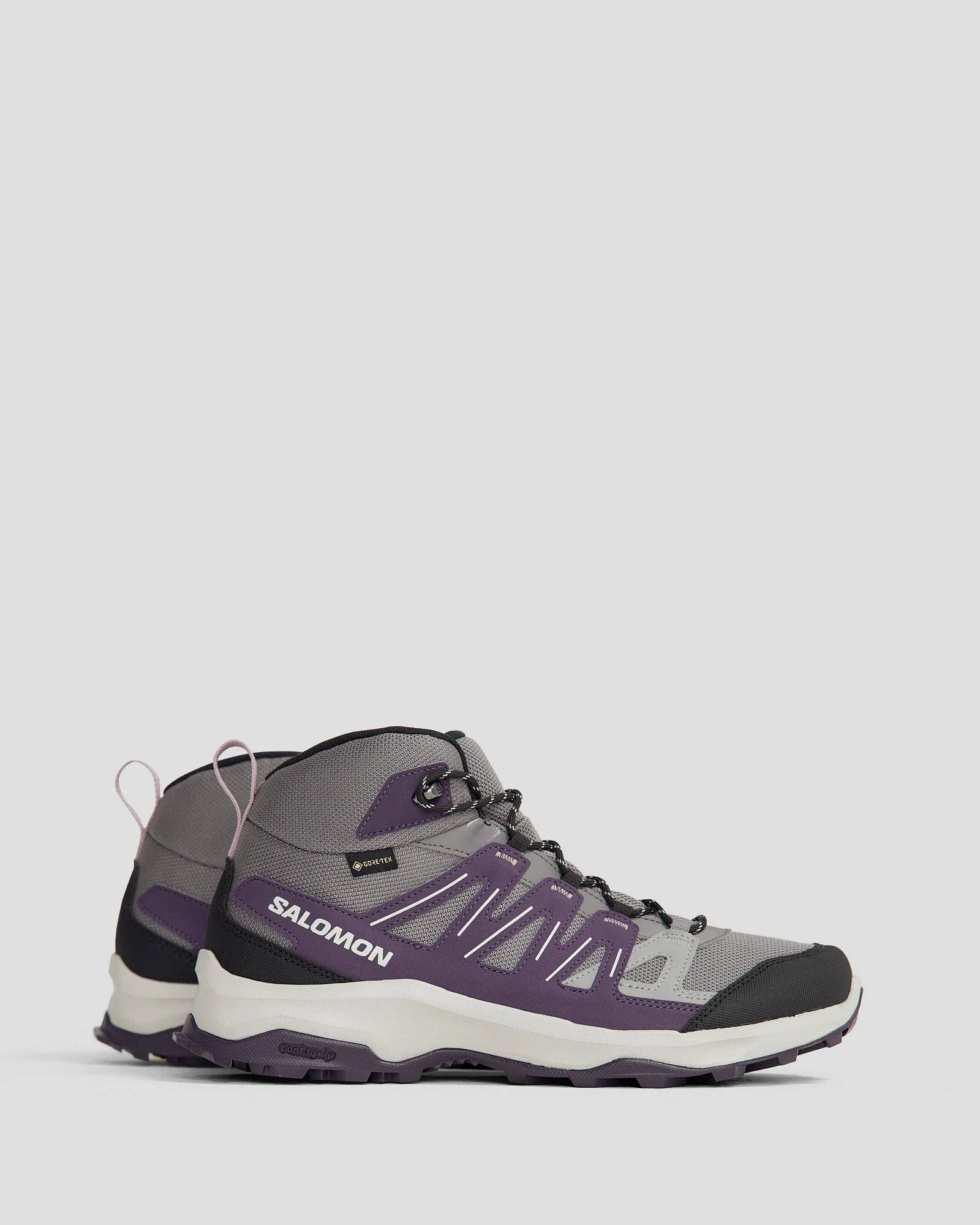 Women's Salomon Grivola Mid Waterproof Hiking Boots - Qush/Night/Quail