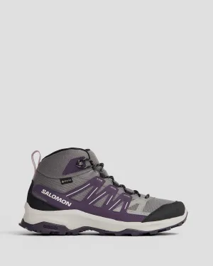 Women's Salomon Grivola Mid Waterproof Hiking Boots - Qush/Night/Quail
