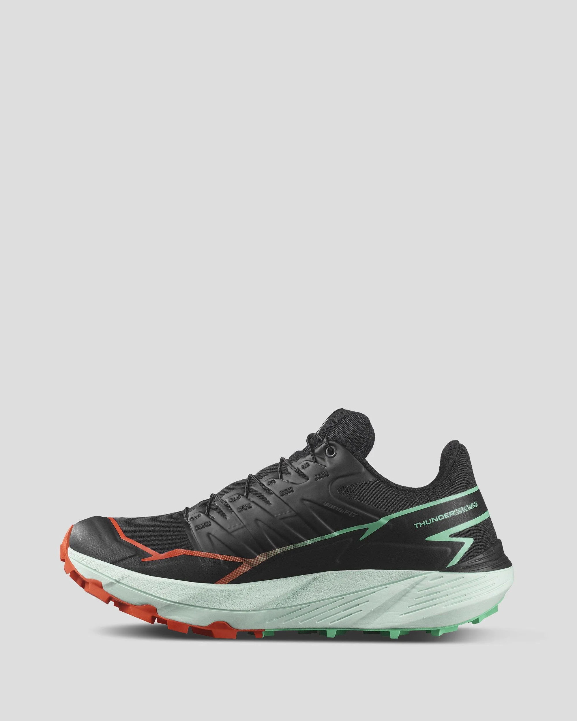 Women's Salomon Thundercross Trail Running Shoes - Black/Bay/Cherry Tomato