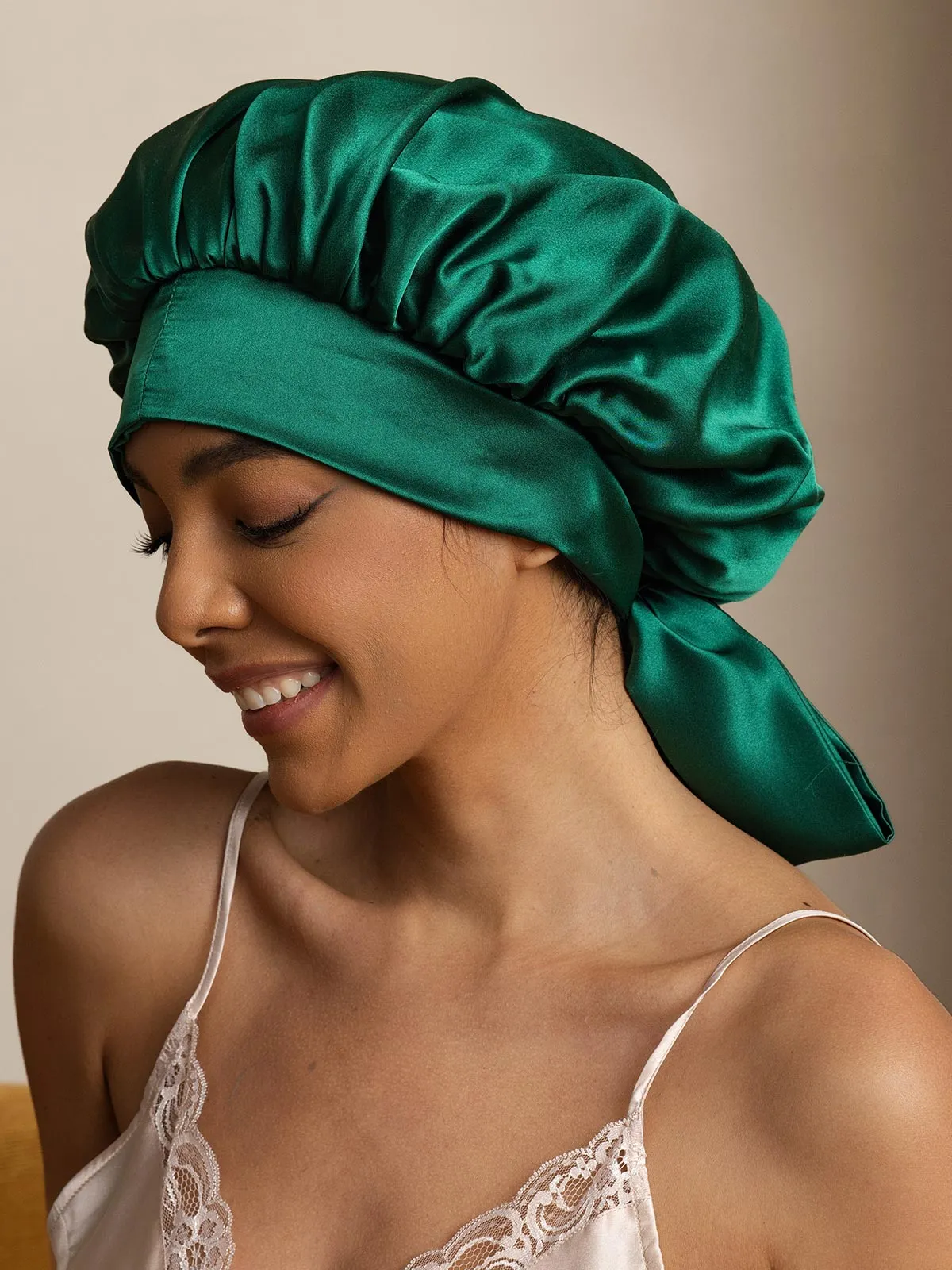Women's Silk Casual Bonnet with Long Ribbons (Two-tone and Double-sided)