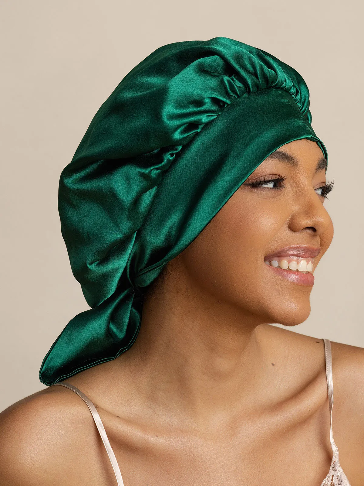 Women's Silk Casual Bonnet with Long Ribbons (Two-tone and Double-sided)