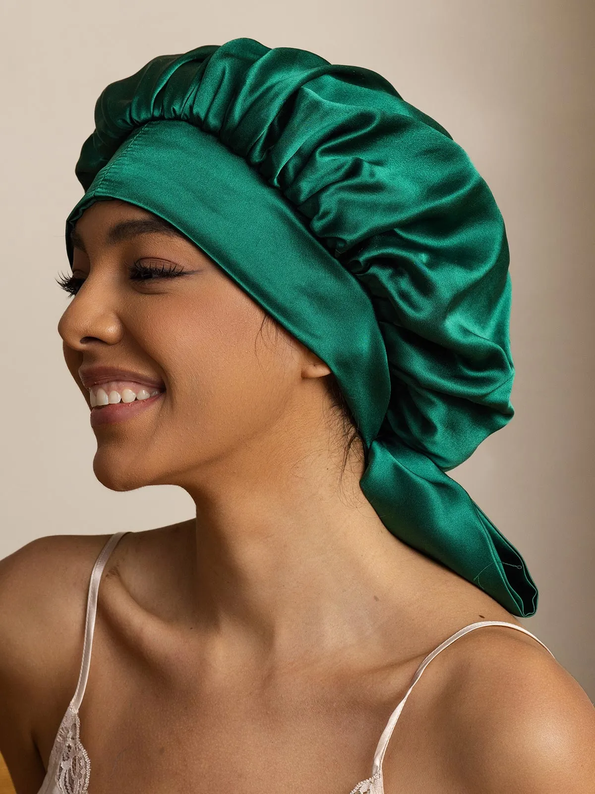 Women's Silk Casual Bonnet with Long Ribbons (Two-tone and Double-sided)