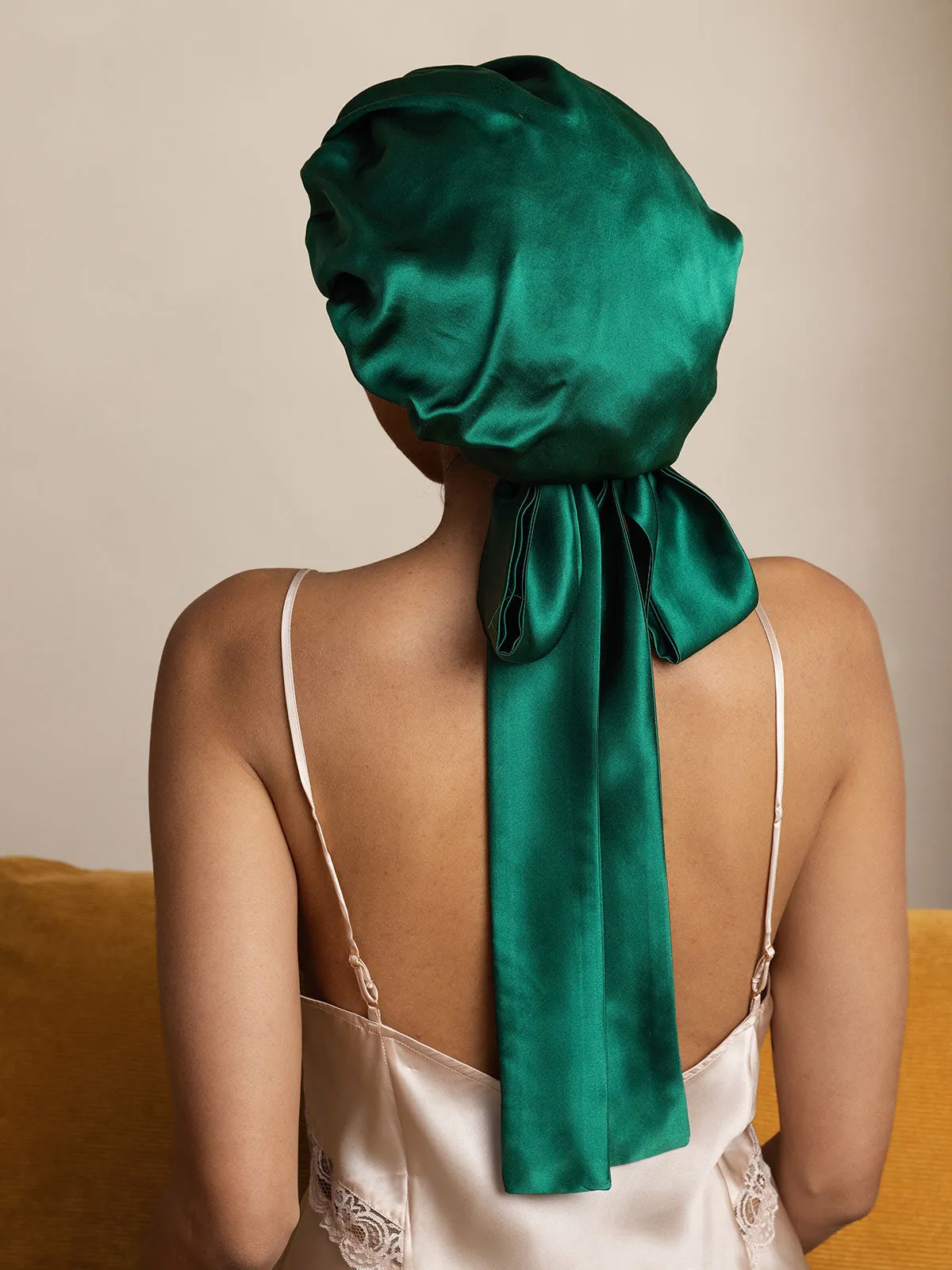 Women's Silk Casual Bonnet with Long Ribbons (Two-tone and Double-sided)