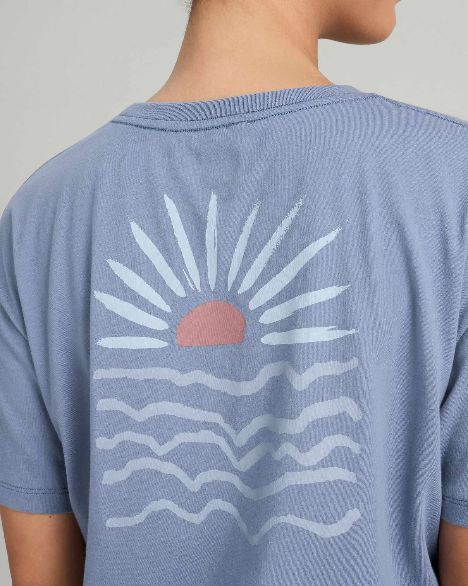 Women's Sunrise Flower Organic Cotton T-shirt - At Twilight