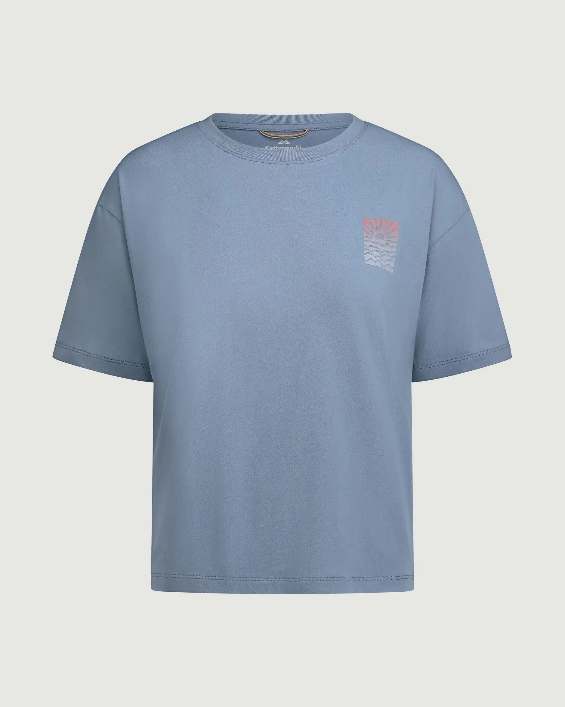 Women's Sunrise Flower Organic Cotton T-shirt - At Twilight
