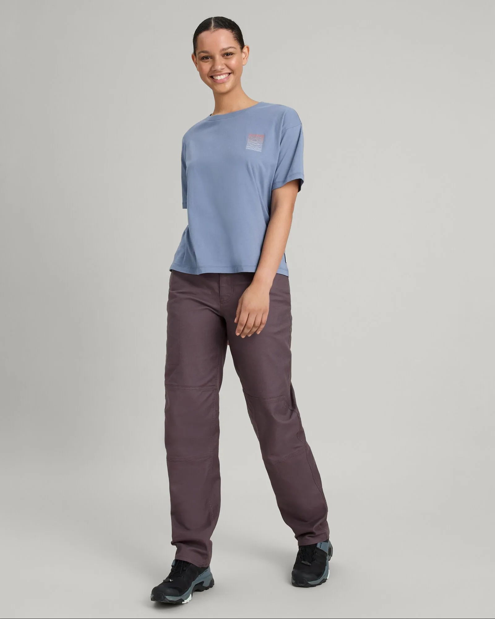 Women's Sunrise Flower Organic Cotton T-shirt - At Twilight