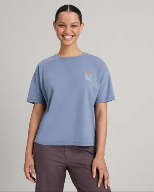 Women's Sunrise Flower Organic Cotton T-shirt - At Twilight
